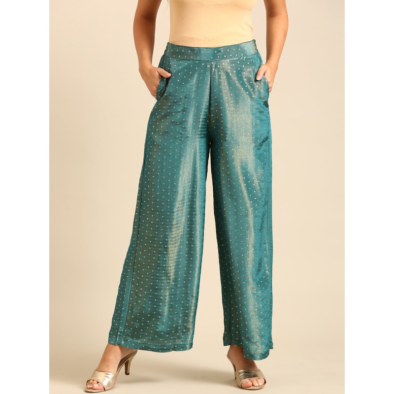 Palazzo Polka Dots-Teal|S|M|L|XL|XXL|Teal|LWBPZJCF19270061