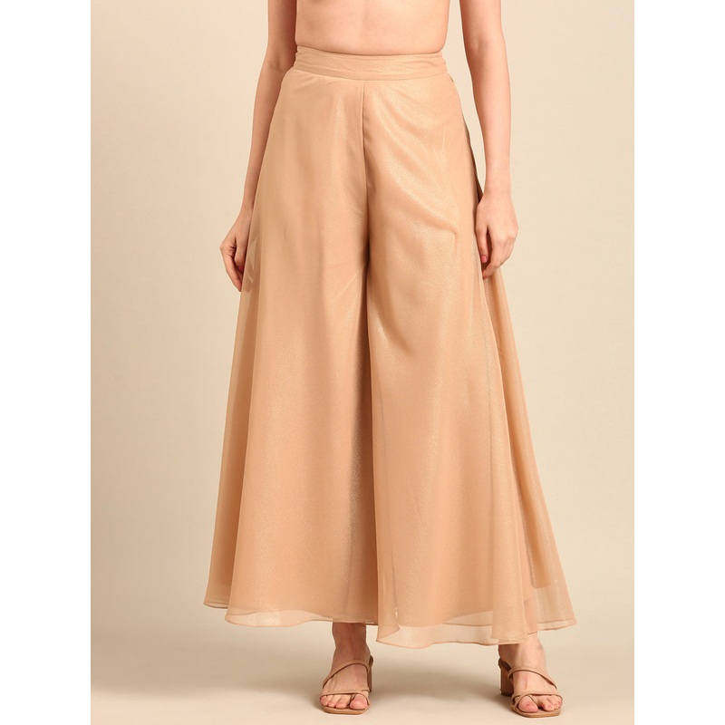 Palazzo Polyester-Gold|S|M|L|XL|XXL|Gold|LWBPZSOF19230102