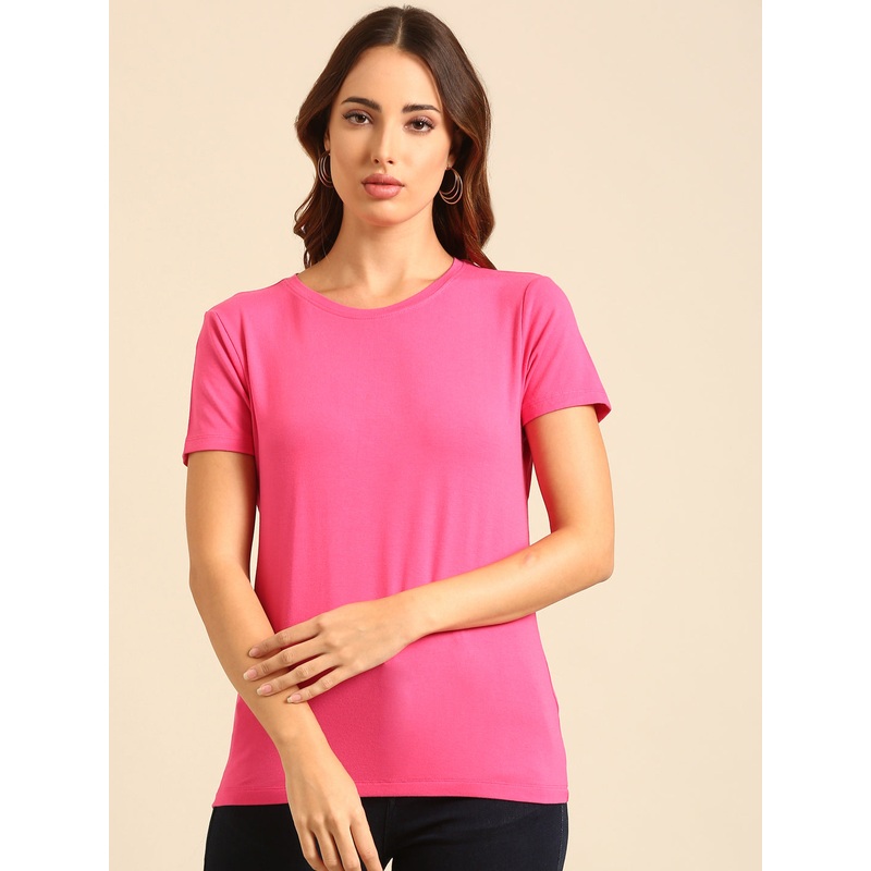 T-Shirt Regular Sleeve-Pink|S|M|L|XL|XXL|Pink|LKTTSSOF19049053