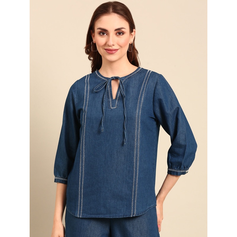 Tunic Top-Mid Wash|S|M|L|XL|XXL|Mid Wash|LWTTUSOF19112345