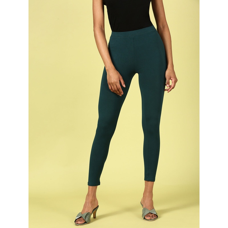 Ankle Length Leggings Viscose-Bottle green