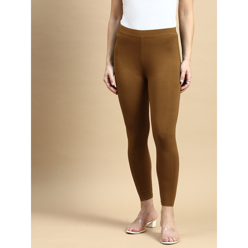 Ankle Length Leggings Viscose-Brown Oak