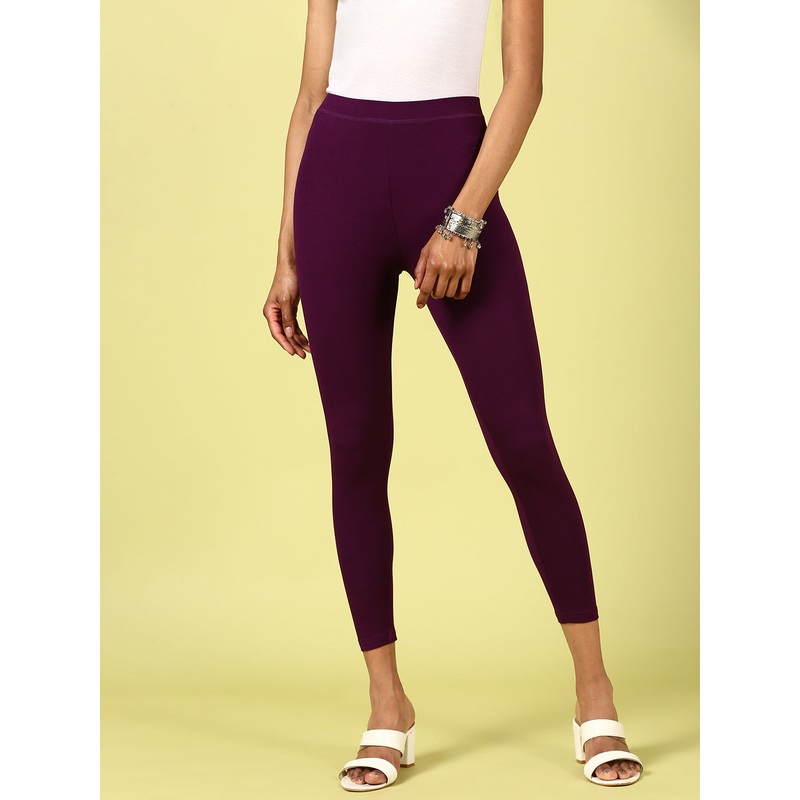 Ankle Length Leggings Viscose-Dark Purple