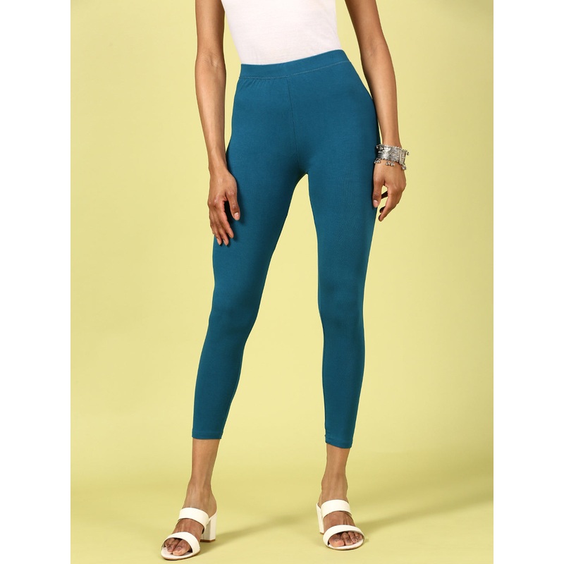Ankle Length Leggings Viscose-Dark Teal