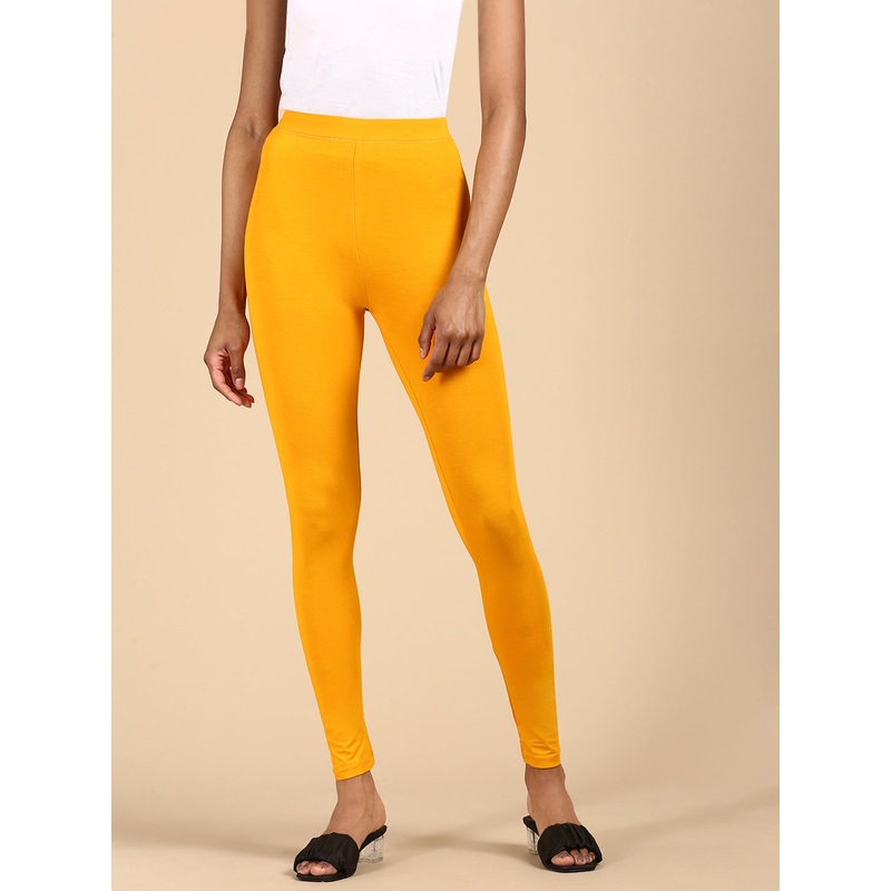 Ankle Length Leggings Viscose-Dark Yellow