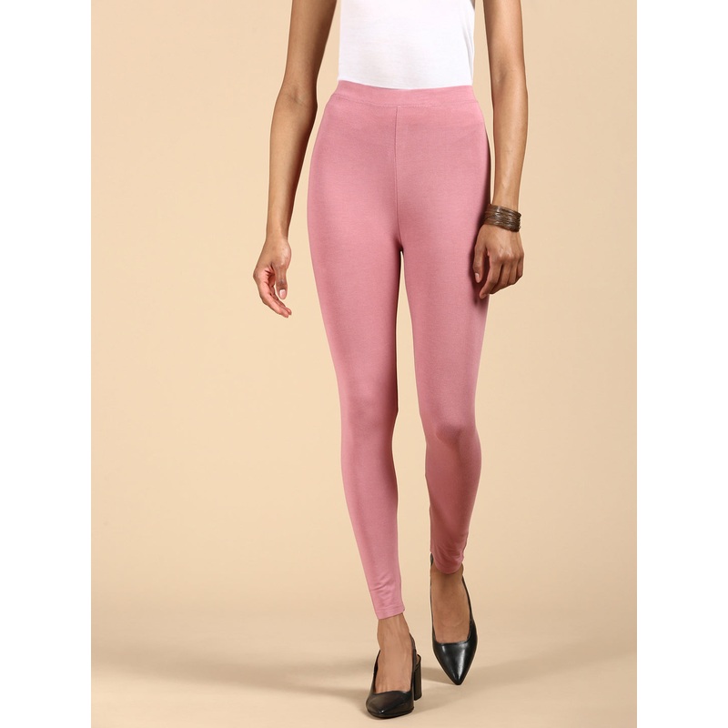 Ankle Length Leggings Viscose-Dusty Pink