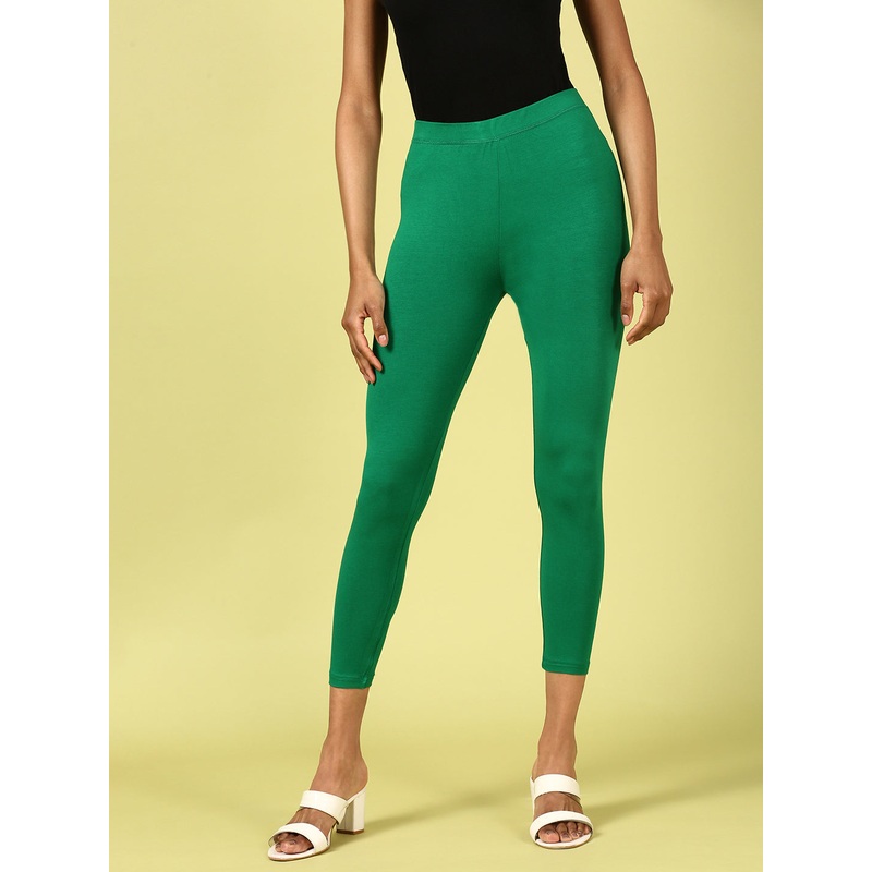 Ankle Length Leggings Viscose-Emerald Green