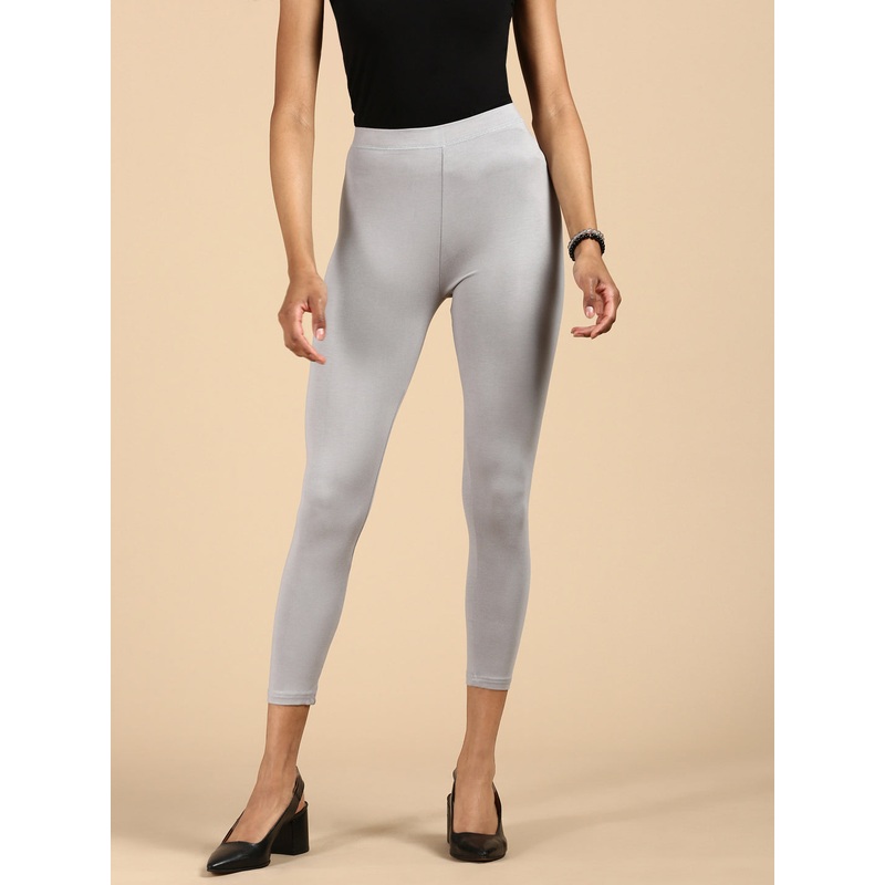 Ankle Length Leggings Viscose-Light Grey
