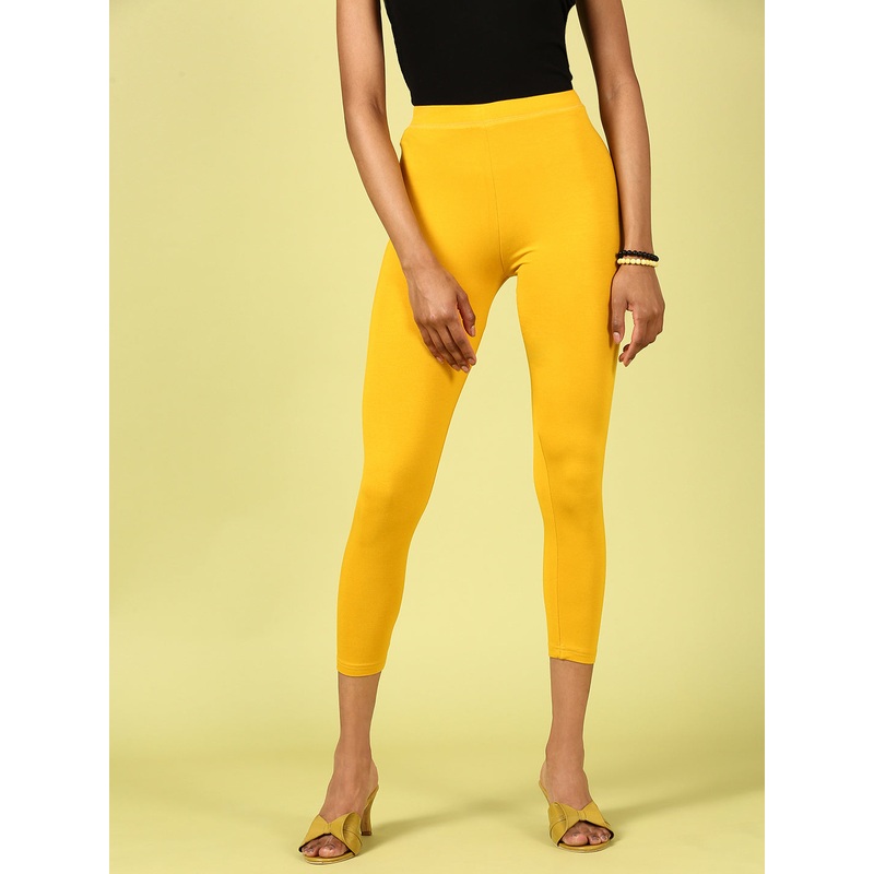 Ankle Length Leggings Viscose-Mustard