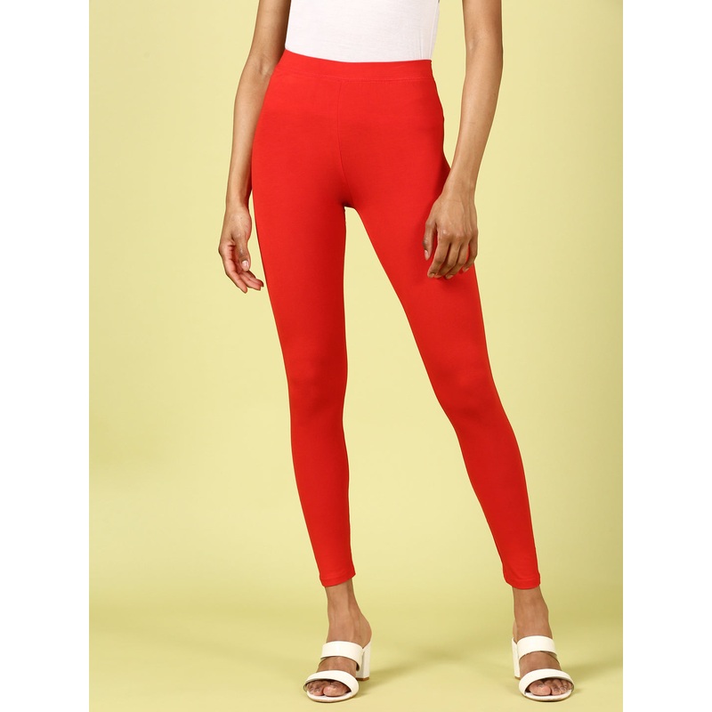 Ankle Length Leggings Viscose-Rust Orange