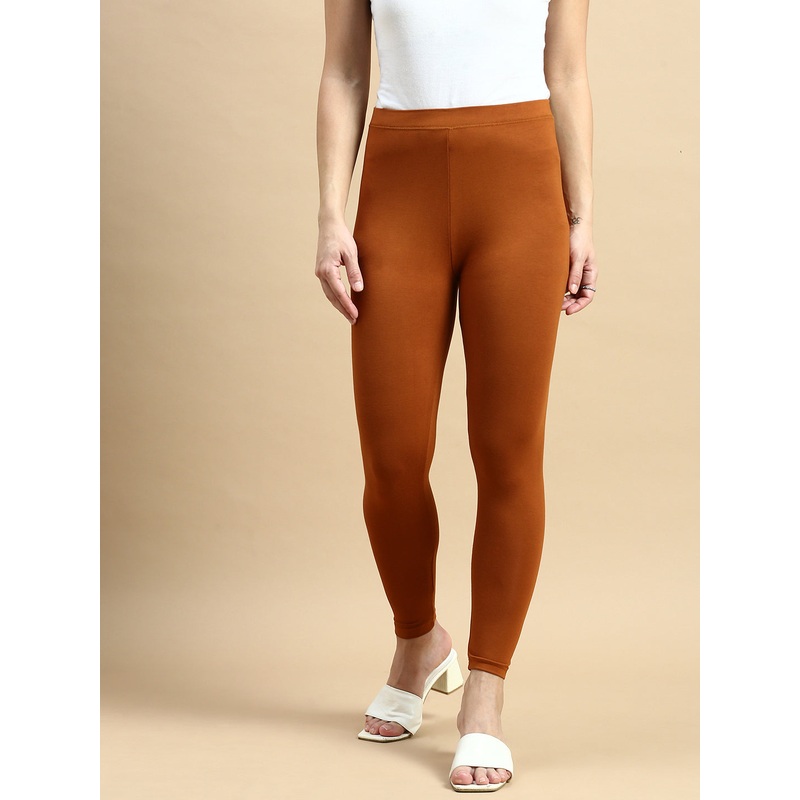 Ankle Length Leggings Viscose-Terracotta