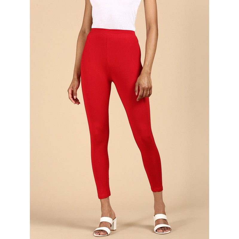 Ankle Length Leggings Viscose-True Red