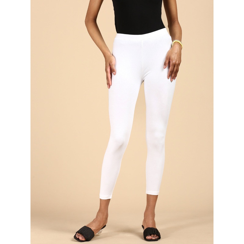 Ankle Length Leggings Viscose-White