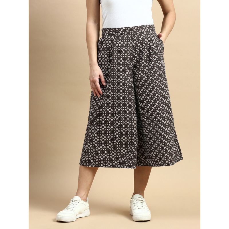Culottes All Over Print-Brown|S|M|L|XL|XXL|Brown|LWBCLAOF18118003