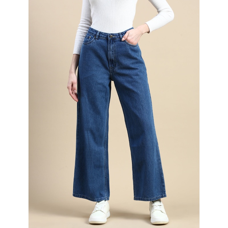 Jeans Pant Wide Leg-Mid Blue|S|M|L|XL|XXL|3XL|Mid Blue|LWBJGSOF17145314