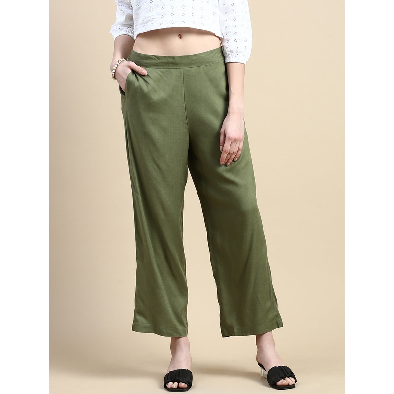Palazzo-Deep Green|S|M|L|XL|XXL|3XL|Deep Green|LWBPZSOF17231398