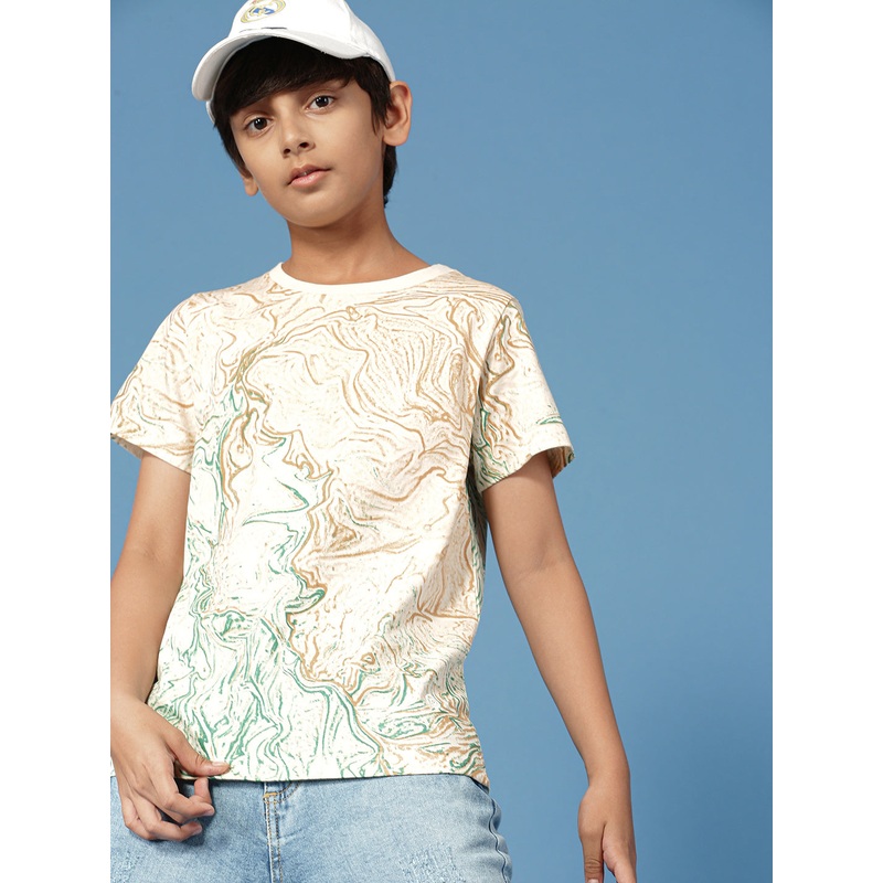 PIPIN Boys Printed T-Shirt OffWhite