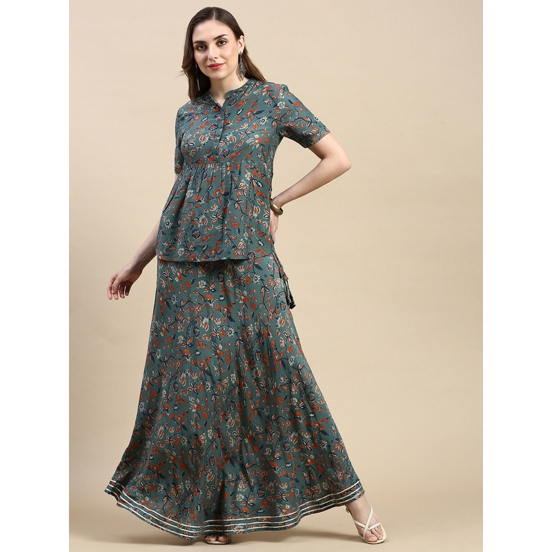 Skirt Woven AOP-Green|S|M|L|XL|XXL|Navy|LWBSKAOF18093032