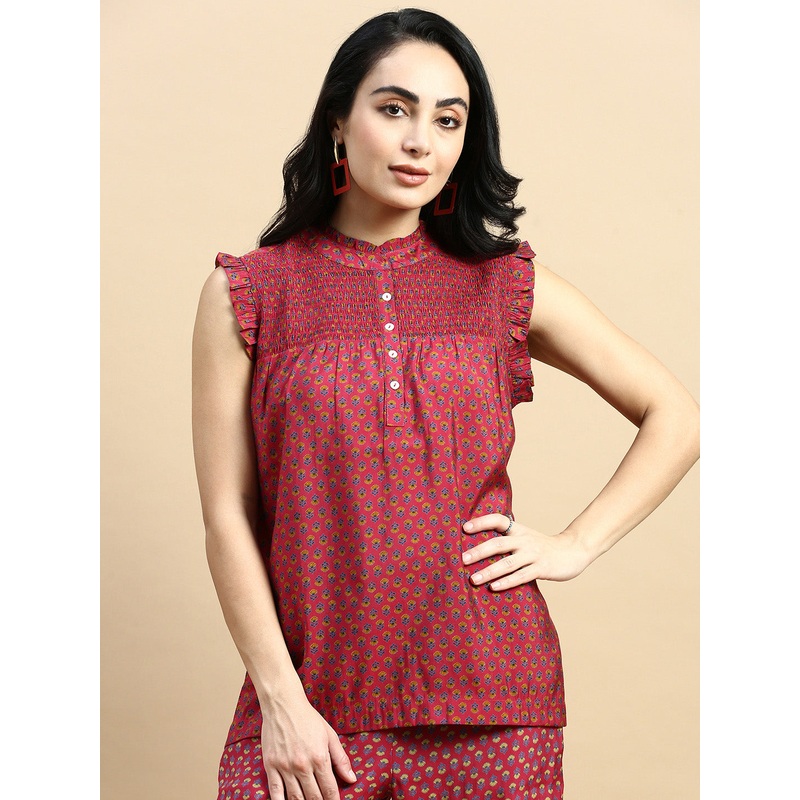 Tunic Top All Over Print-Wine|S|M|L|XL|XXL|Wine|LWTTUAOF18110063