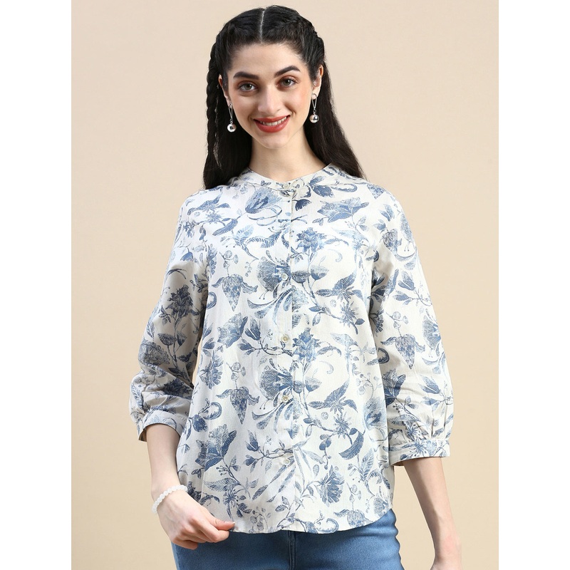 Tunic Top Printed-Blue|S|M|L|XL|XXL|Blue|LWTTUAOF17214013