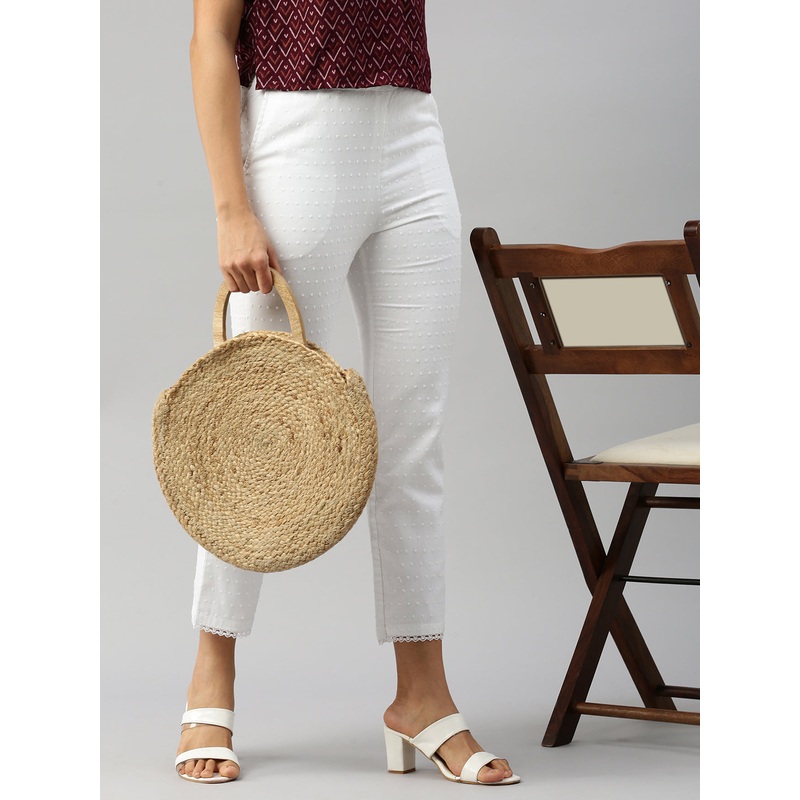 Women Cigarette Pants White|S|M|L|XL|XXL|White|LWBCPEBF17246011