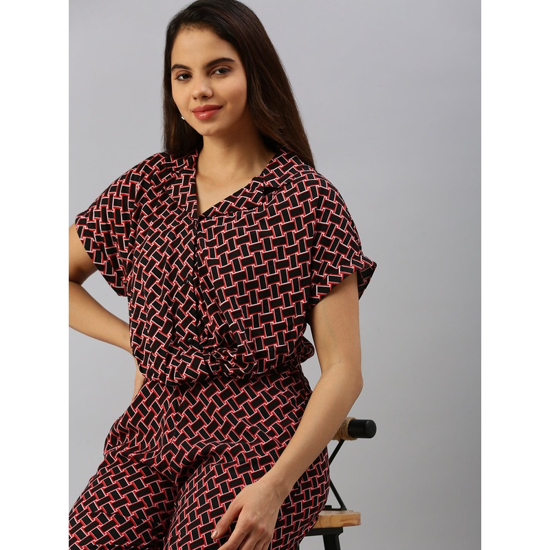 Women Printed Shirt Black|S|M|L|XL|XXL|3XL|Black|LWTTPAOF17212002