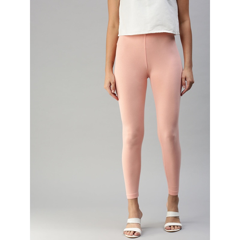 Ankle Length Leggings Cotton-Baby Pink