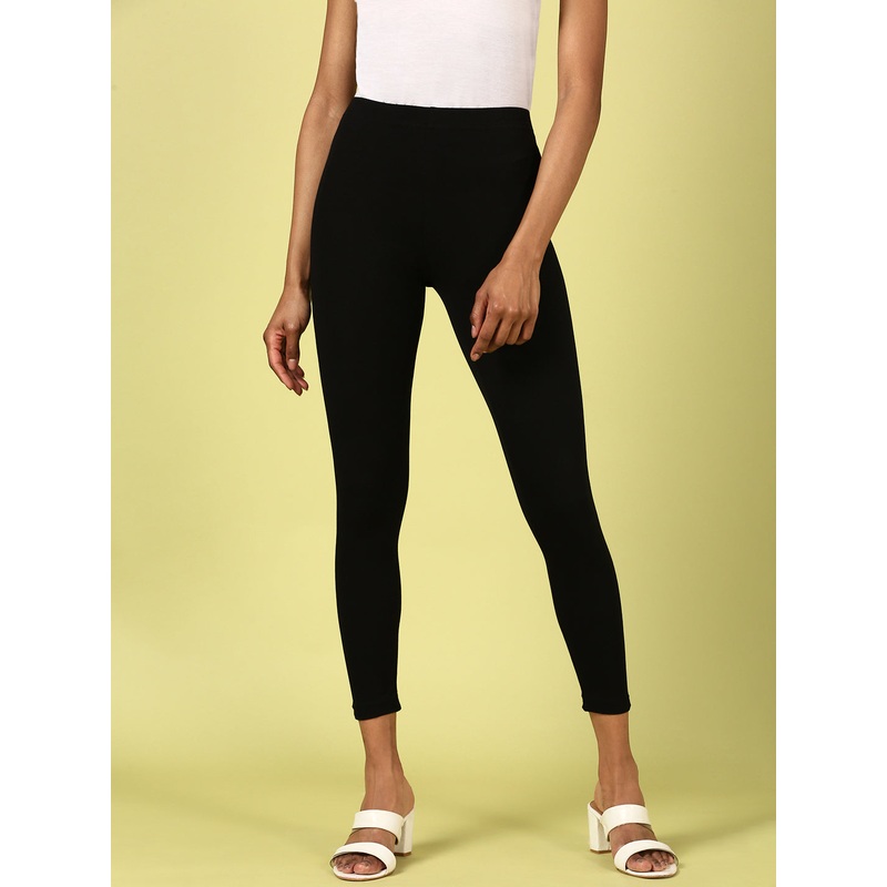 Ankle Length Leggings Cotton-Black