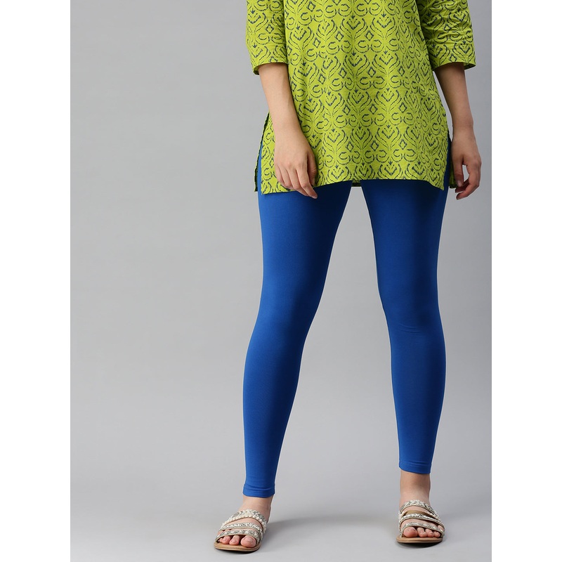 Ankle Length Leggings Cotton-Cobalt