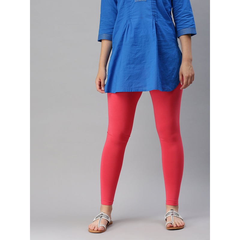 Ankle Length Leggings Cotton-Coral