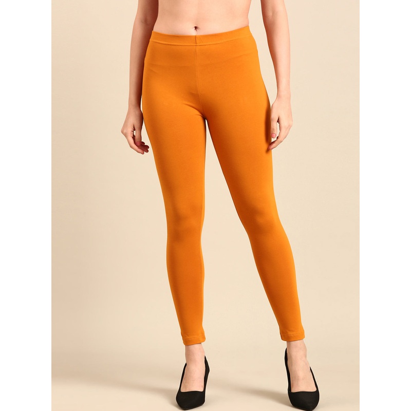 Ankle Length Leggings Cotton-Dark Mustard