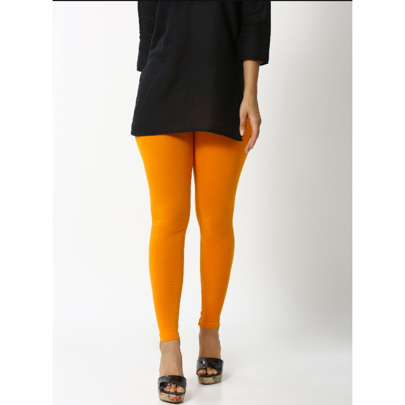 Ankle Length Leggings Cotton-Dark Yellow
