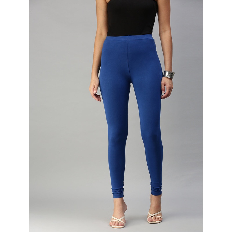 Ankle Length Leggings Cotton-Ink Blue