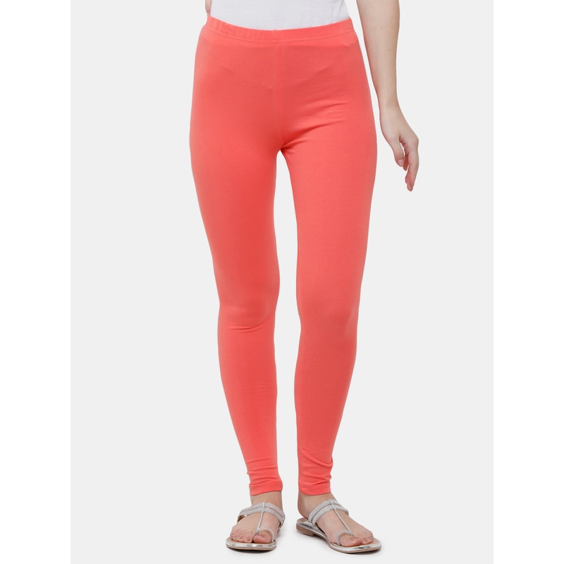 Ankle Length Leggings Cotton-Light Coral