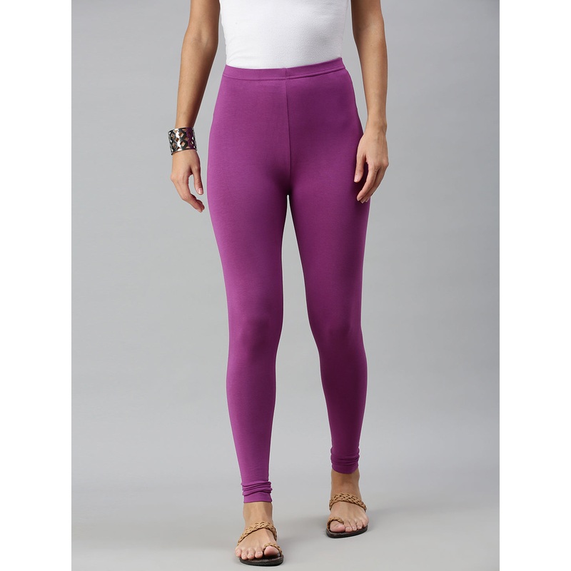 Ankle Length Leggings Cotton-Light Purple