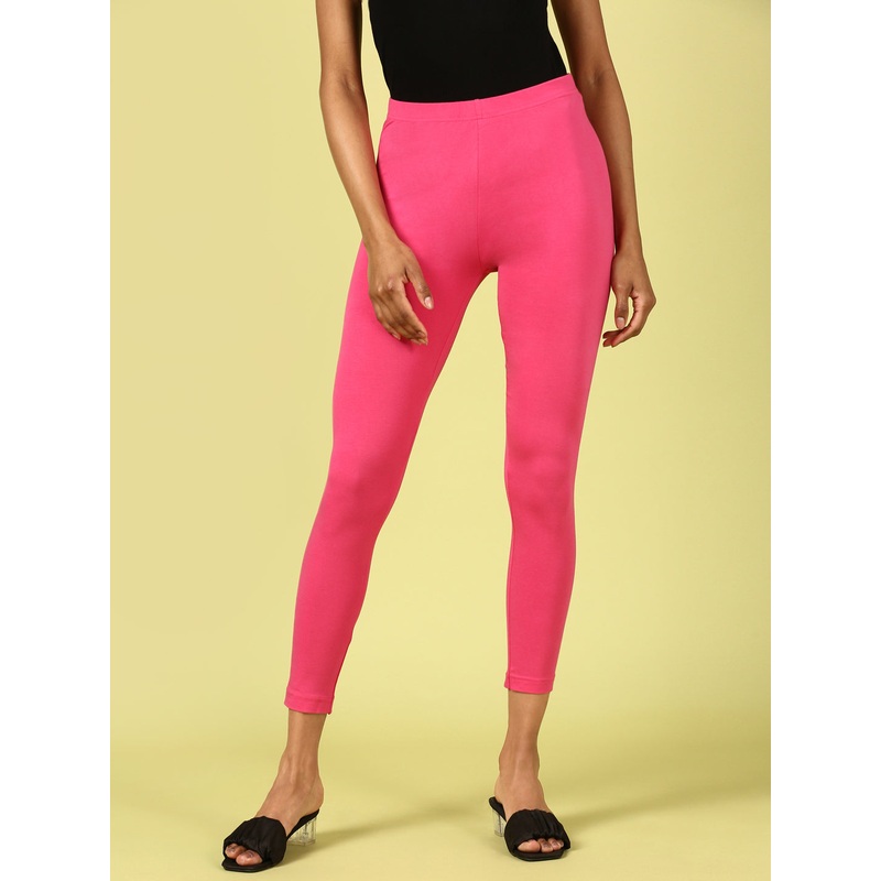 Ankle Length Leggings Cotton-Pink