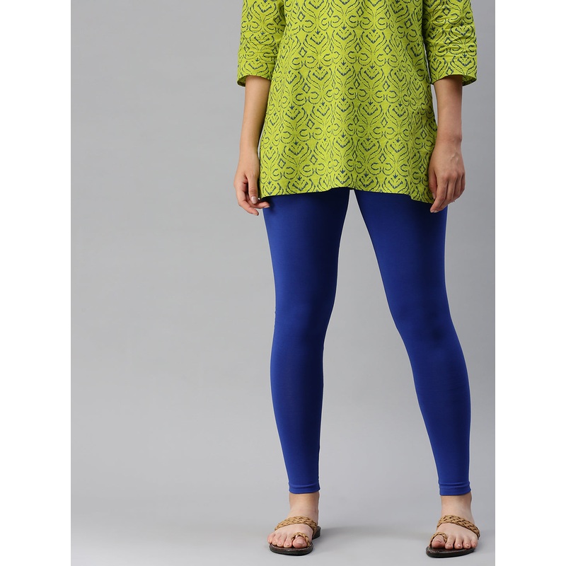 Ankle Length Leggings Cotton-Royal Blue