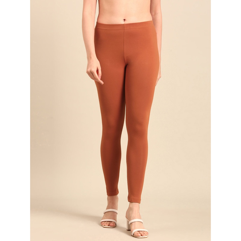 Ankle Length Leggings Cotton-Rust