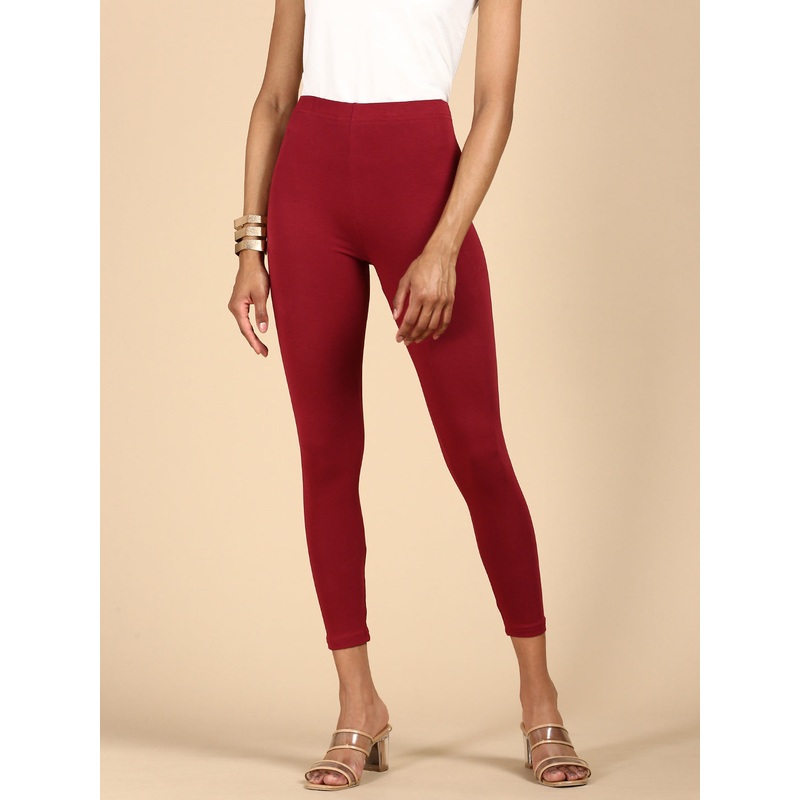 Ankle Length Leggings Cotton-Wine
