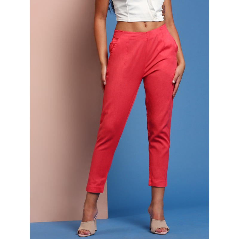 Cigarette Pant-Coral|S|M|L|XL|XXL|3XL|4XL|Coral|LWBCPSOWC4005020
