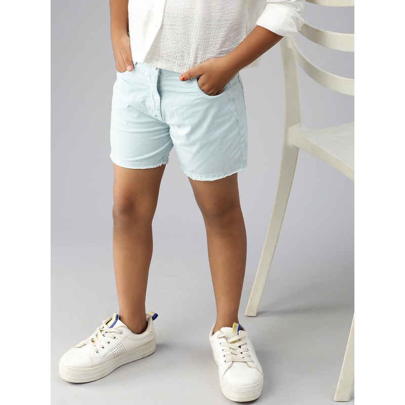 PIPIN Girls Denim Shorts Blue|2-3Yrs|3-4Yrs|5-6Yrs|7-8Yrs|8-9Yrs|Blue|GWBSHSOPG16003013