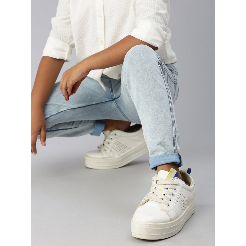 PIPIN Girls Tregging Denim Ice Wash