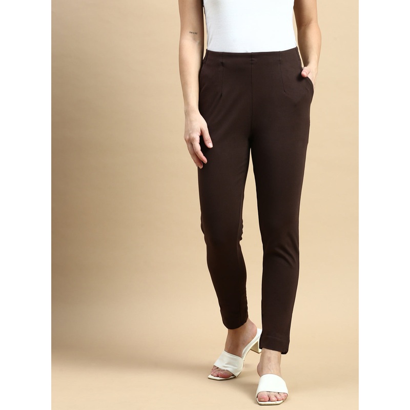 Super Stretch Kurti Pant-Brown