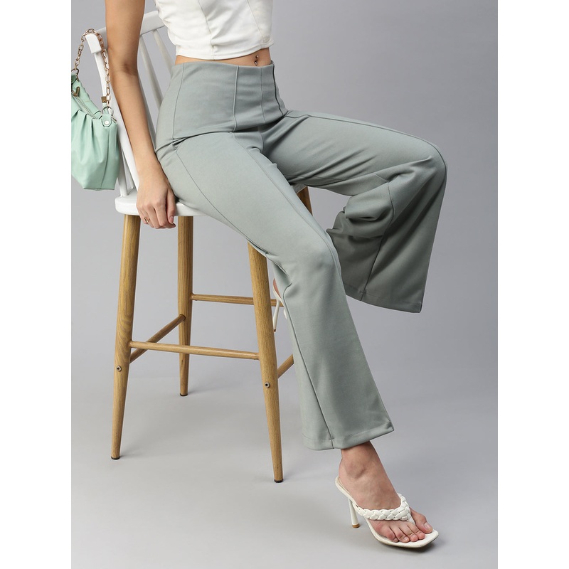 Women Formal Pant Sage Green|S|M|L|XL|XXL|3XL|Sage Green|LKBFPSOF17005402