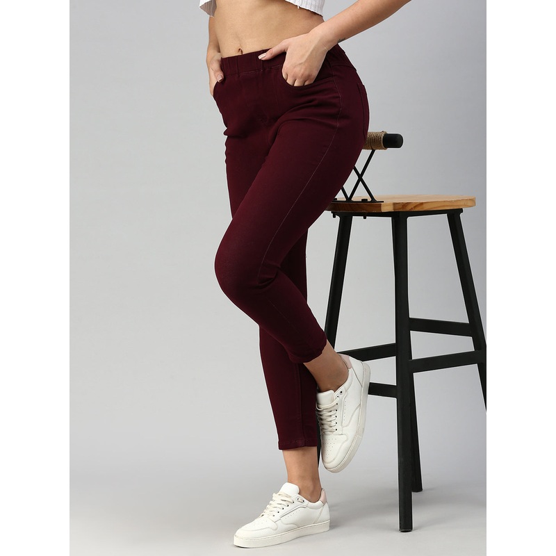 Women Jegging Wine|S|M|L|XL|XXL|3XL|Wine|LWBJGSOWC4033063