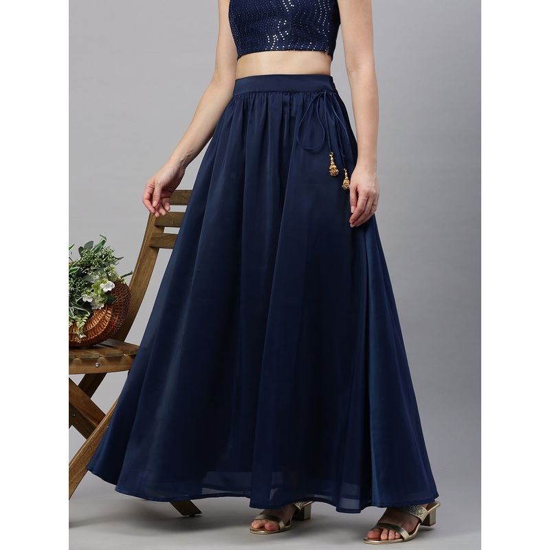 Women Skirt Solid Navy|S|M|L|XL|XXL|3XL|Navy|LWBSKSOF17022109
