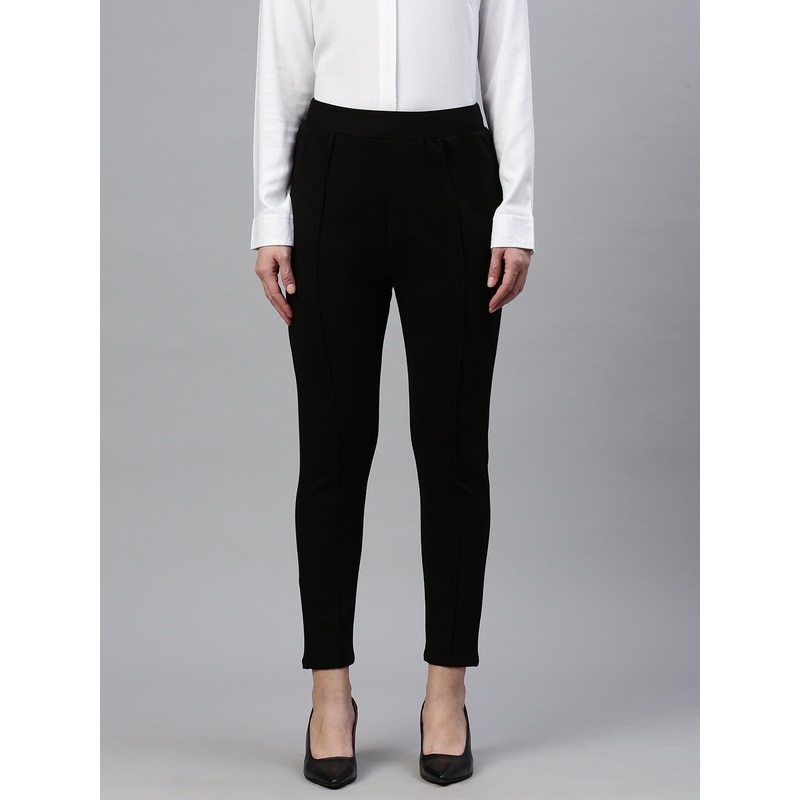 Women Tregging Solid Black|S|M|L|XL|XXL|3XL|Black|LWBTGSOF17206002