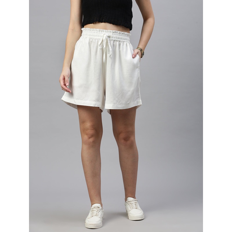 Womes Shorts Solid Offwhite|S|M|L|XL|XXL|3XL|Offwhite|LWBSHSOF16105009