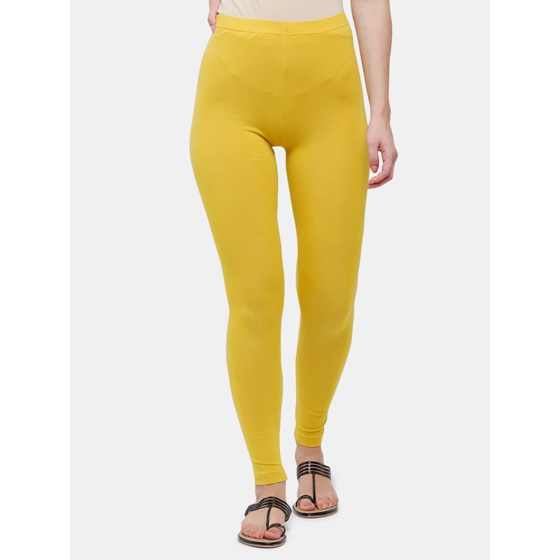 Ankle Length Leggings Cotton-Light Mustard