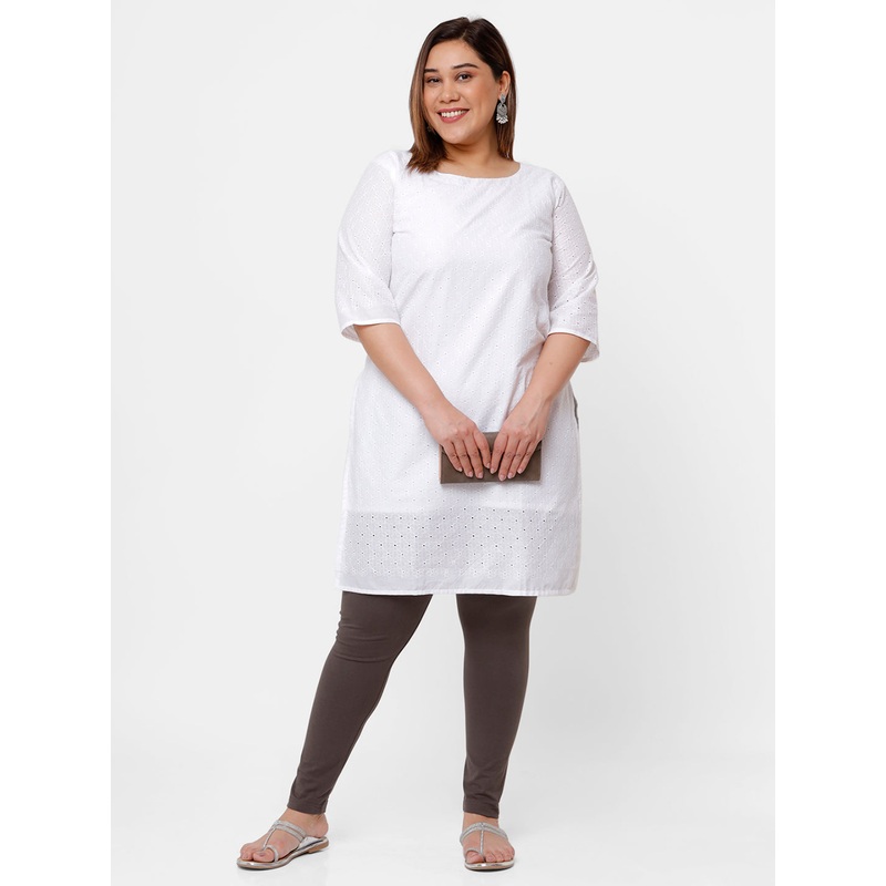 Ankle Length Leggings Cotton-Military Green